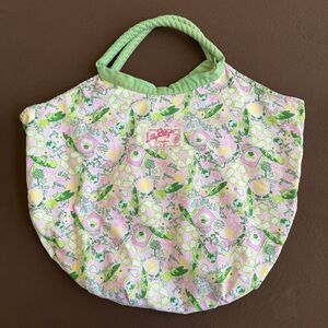 Lilly Pulitzer Queen of Green Original Beach Tote Bag Canvas Recycle